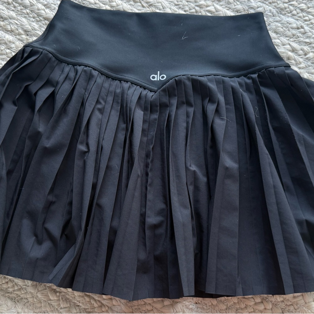 ALO Yoga Black Tennis Skirt
